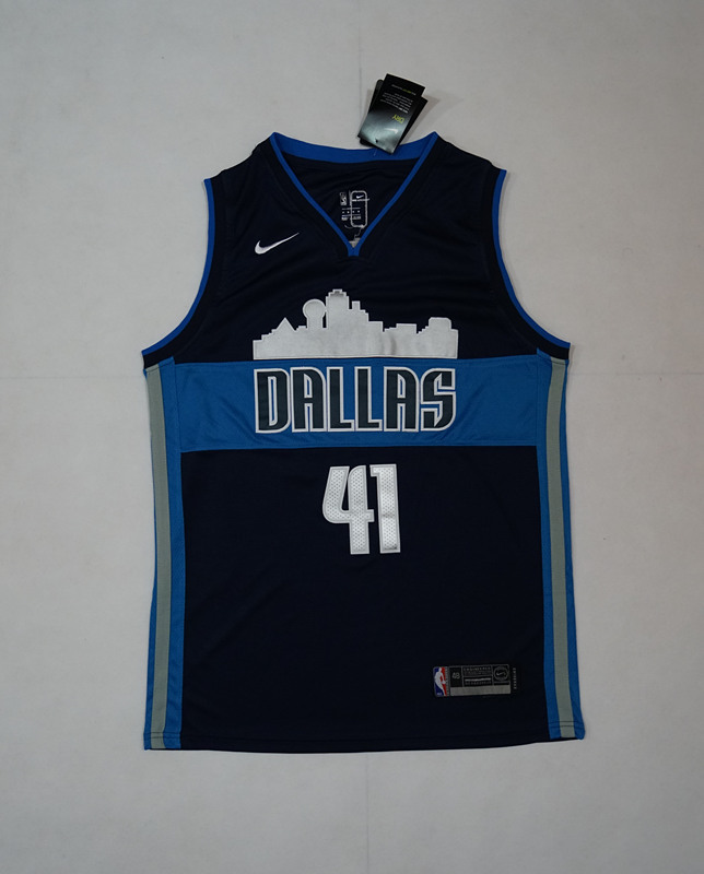 Men Dallas Mavericks #41 Nowitzki Dark Blue Nike 2025 NBA Jersey